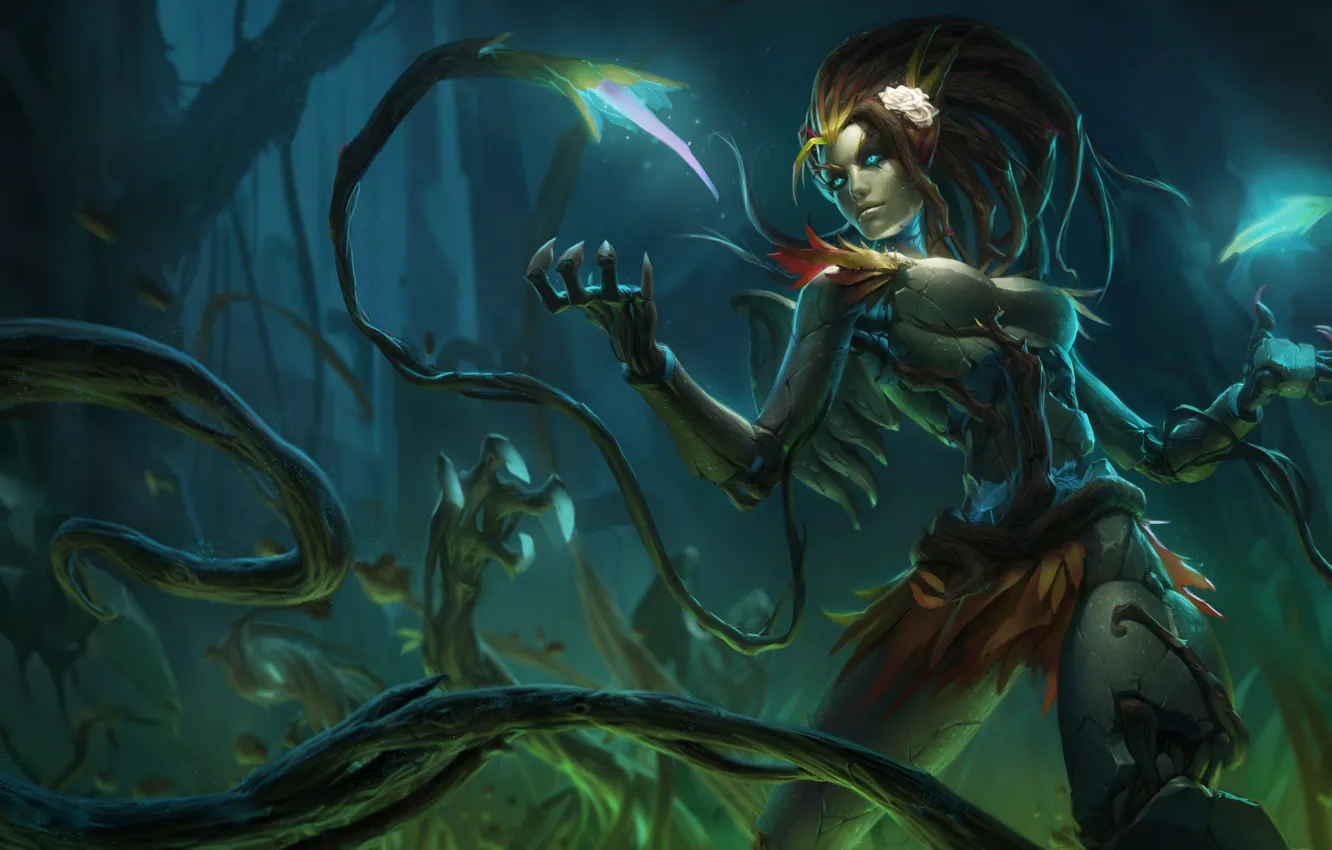 Photo wallpaper Game, League of Legends, League Of Legends, Zyra, Supernatural beings, The Ghostly Zaira