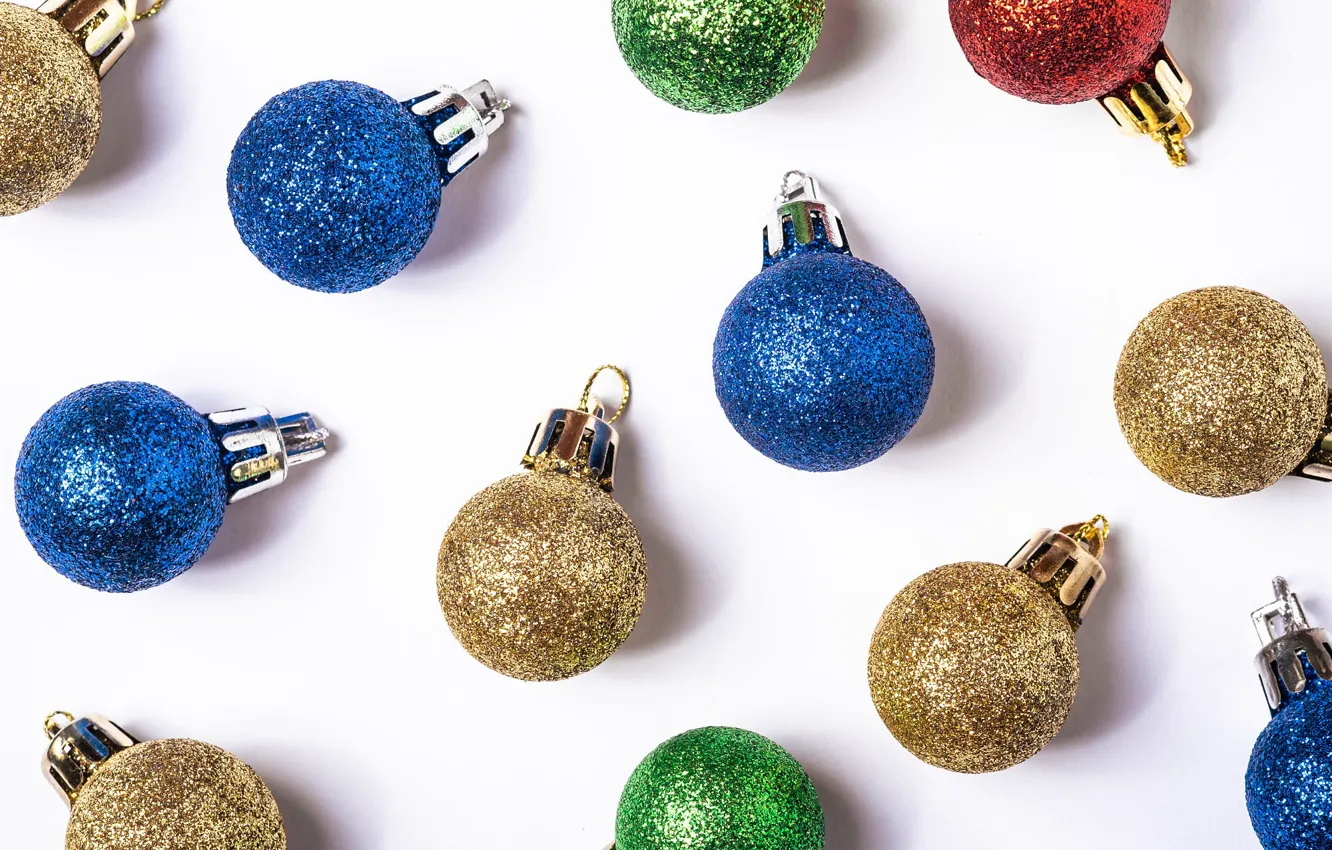 Photo wallpaper balls, holiday, toy, Shine, new year