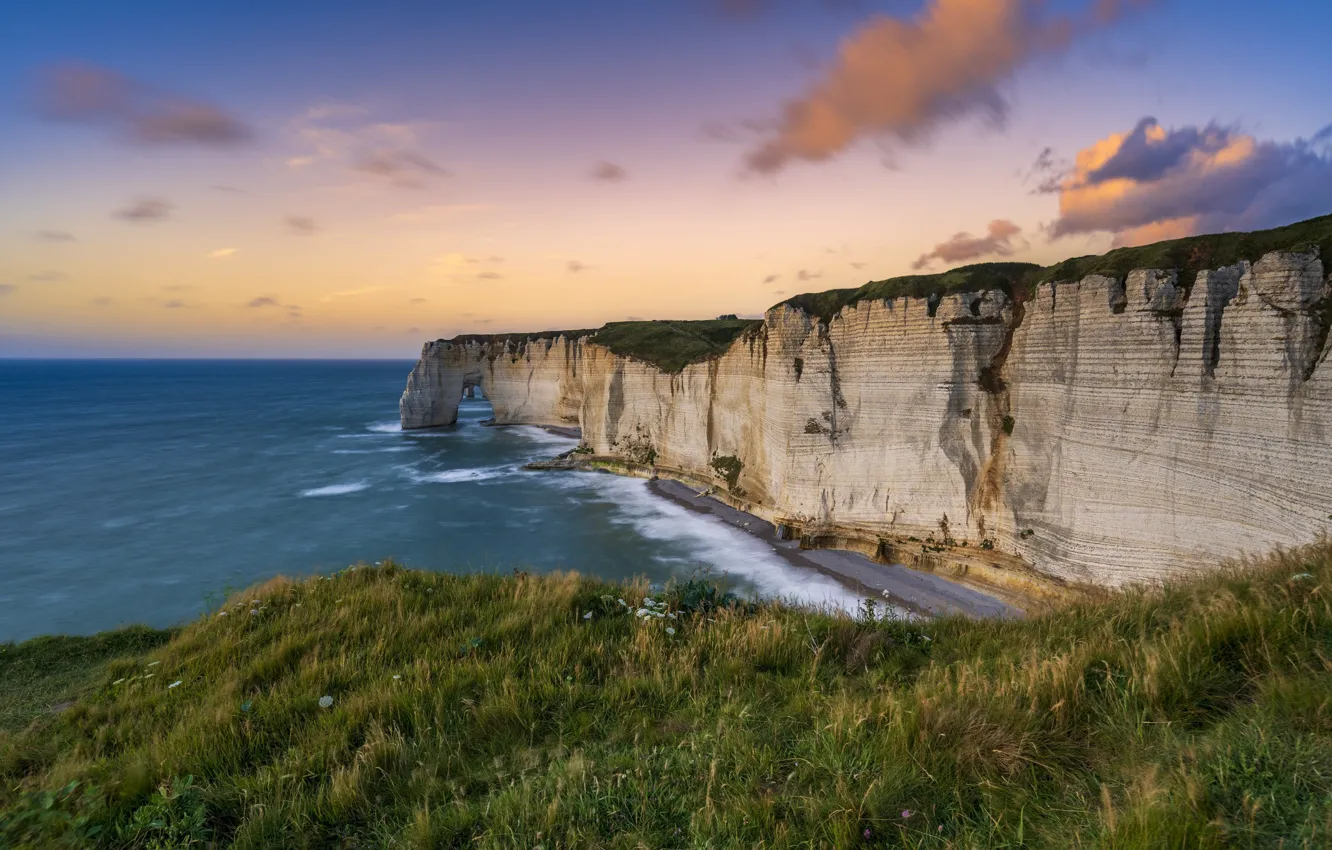 Photo wallpaper sea, coast, The ocean, cliffs, Cliff