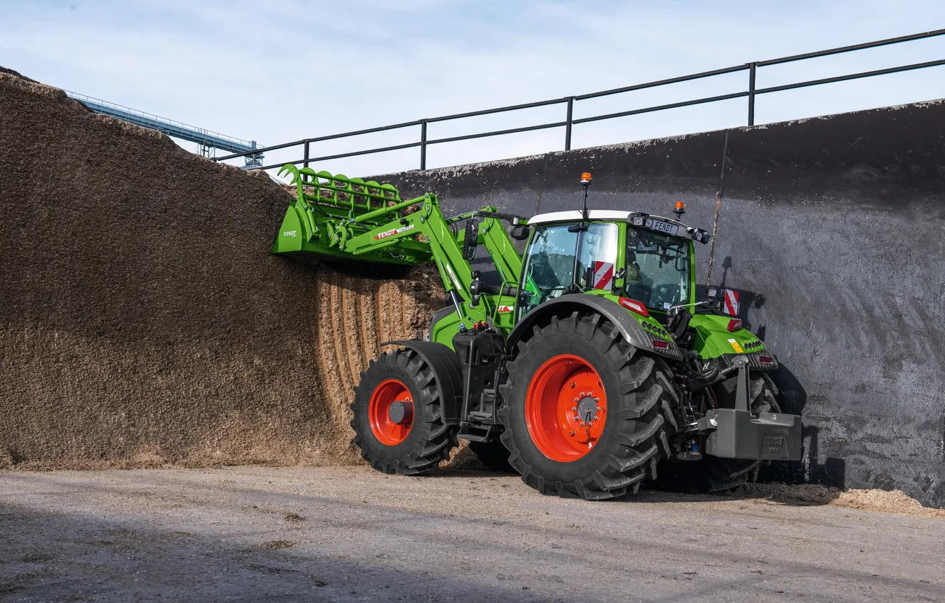 Photo wallpaper construction, tractor, bucket