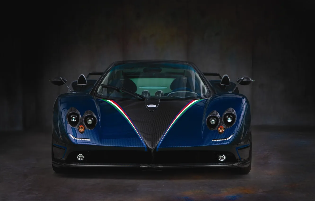 Photo wallpaper Pagani, black, Zonda, Supercar