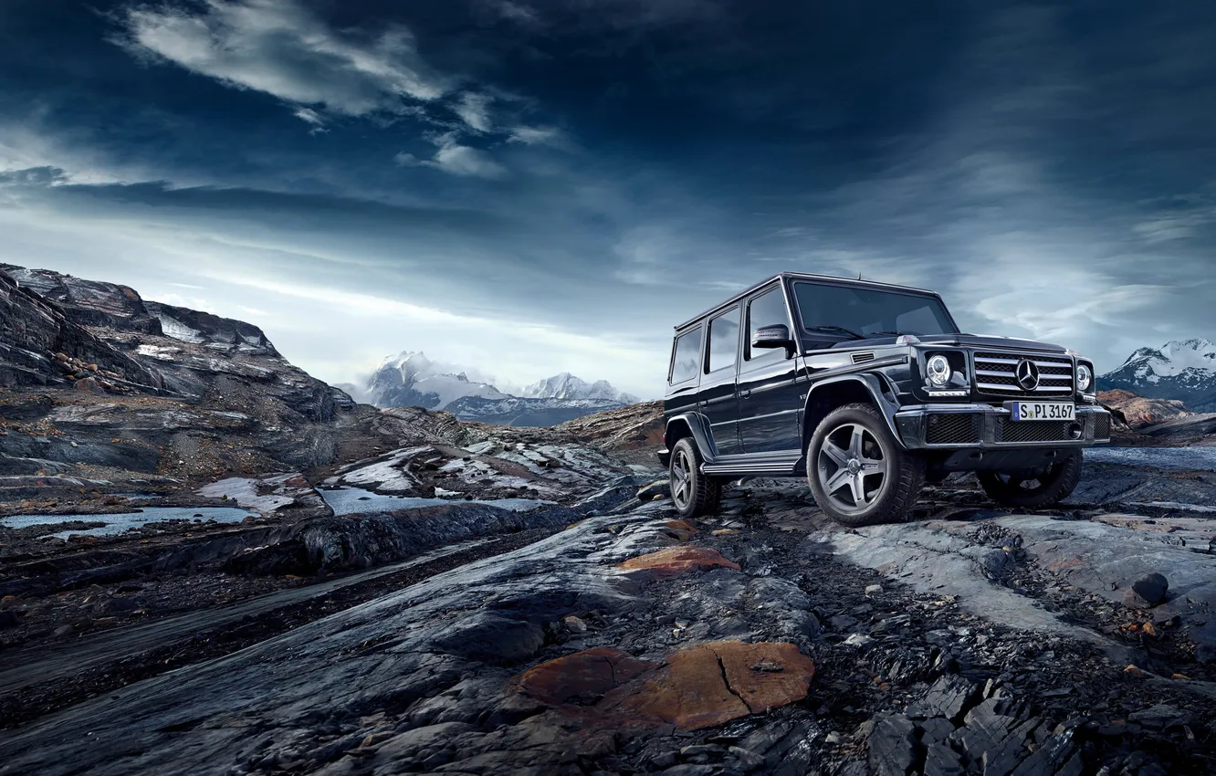Photo wallpaper Mercedes, nature, SUV, Off Road, Class G