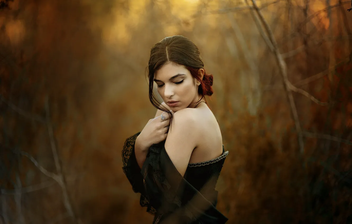 Photo wallpaper girl, portrait, Iris Tortajada