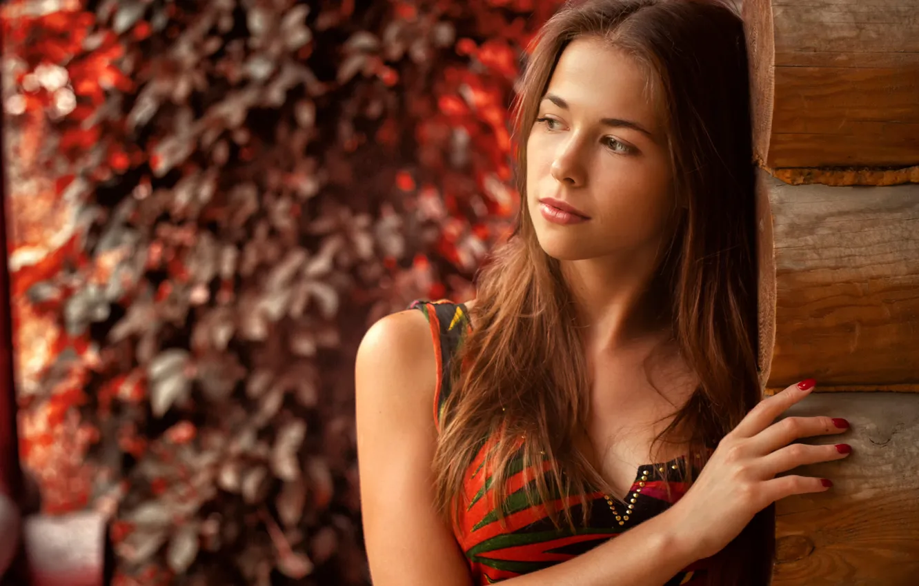 Photo wallpaper autumn, the beauty, Masha, Anton Pechkurov, Maria Dergacheva