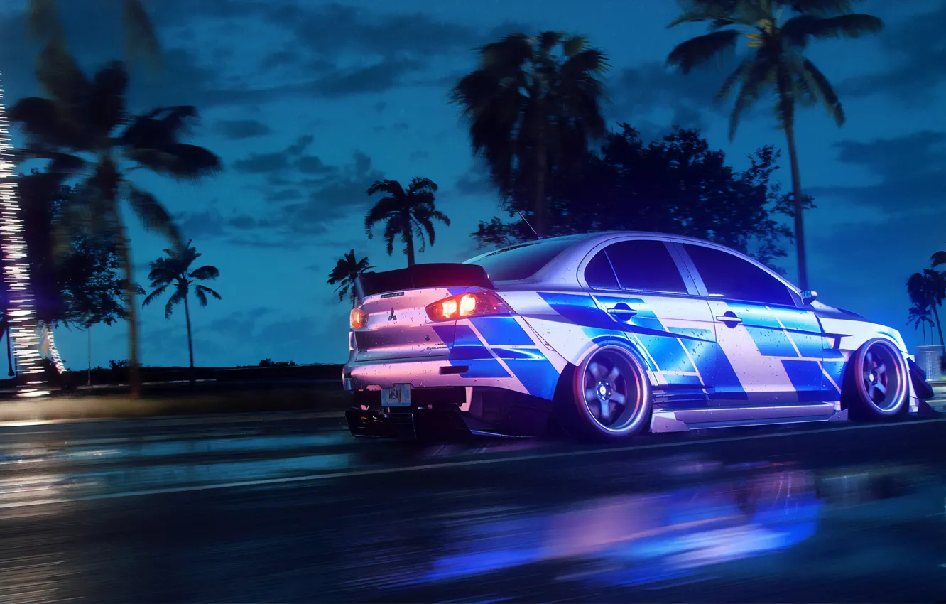 Photo wallpaper Mitsubishi, Lancer, Need for Speed, nfs, Electronic Arts, 2019, Need for Speed: Heat