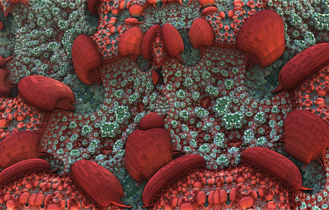 Photo wallpaper surface, irregularities, red