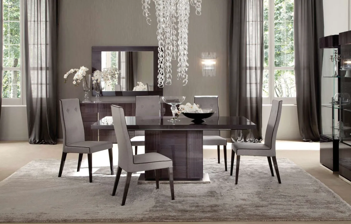 Photo wallpaper simple, design, style, Villa, interior, modern, luxury, dining room