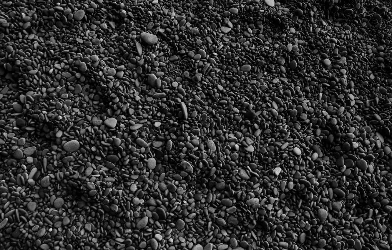 Photo wallpaper black, beach, pattern, stones