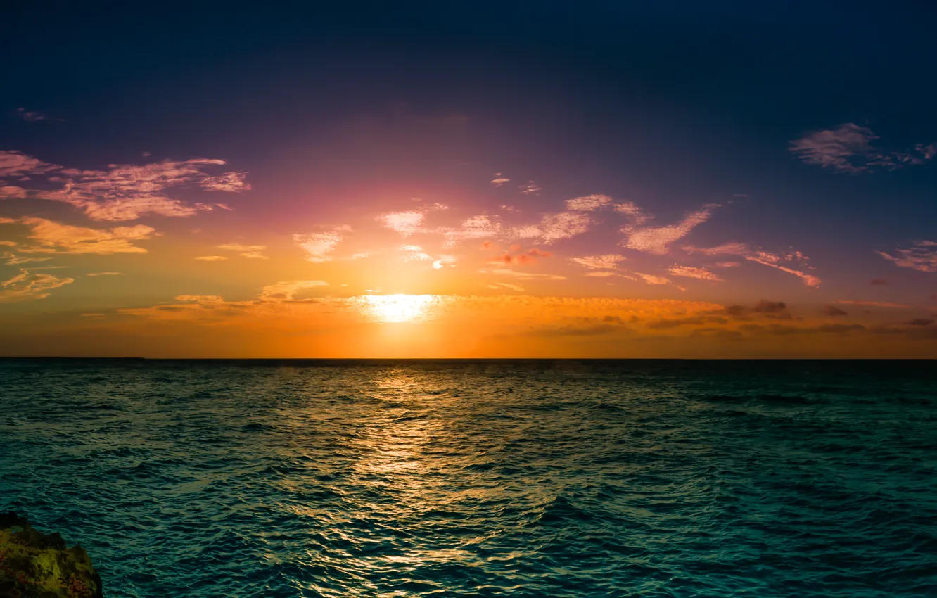 Photo wallpaper sea, beach, landscape, sunset, the ocean, liberty island, Cuba, varadero