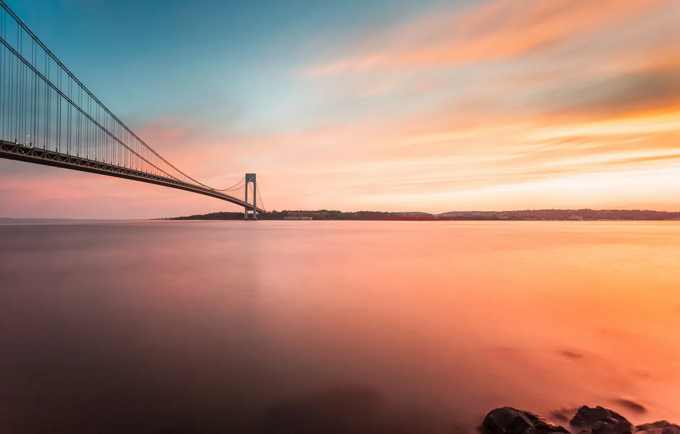 Photo wallpaper bridge, the city, Brooklyn, Bay Ridge
