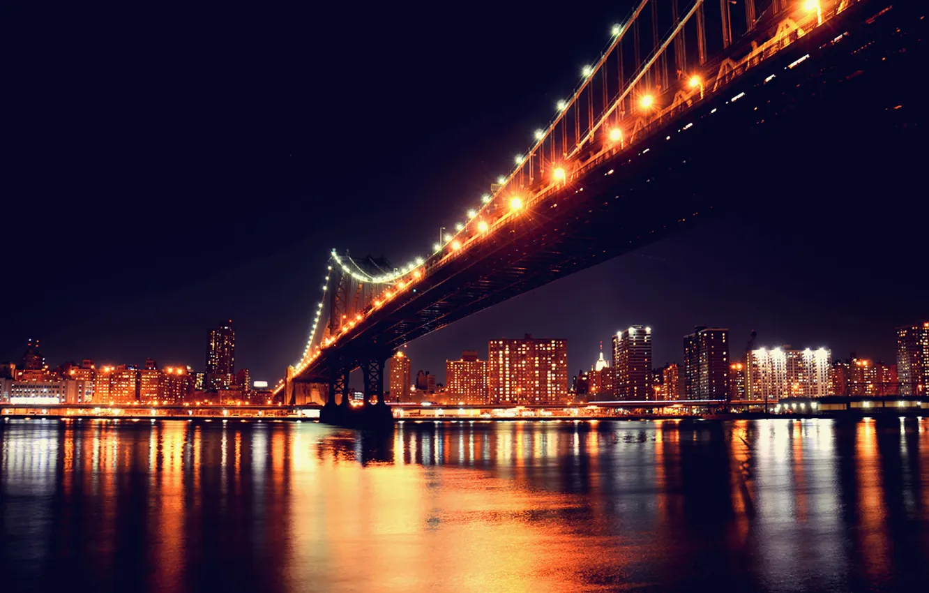 Photo wallpaper New York, Manhattan, Manhattan Bridge