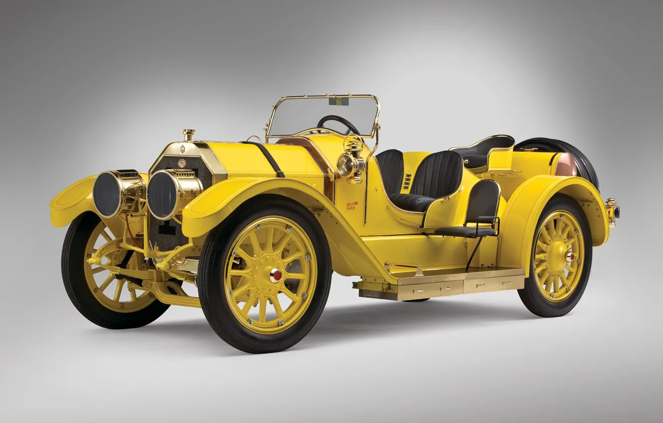 Photo wallpaper retro, retro, 1911, Oldsmobile, Race Car, Autocrat "Yellow Peril", 500cm 3, brass era