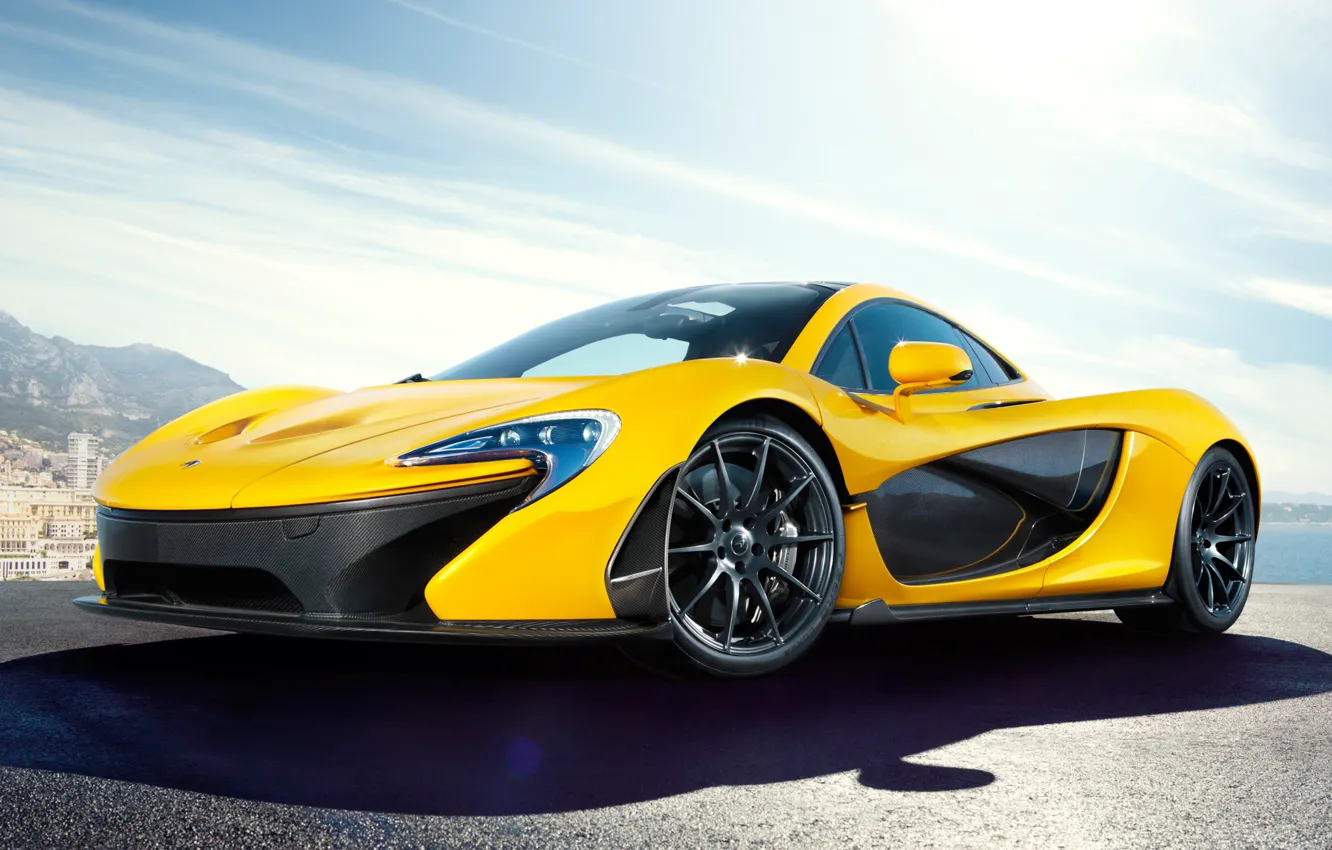 Photo wallpaper McLaren, the concept, yellow, McLaren, McLaren P1