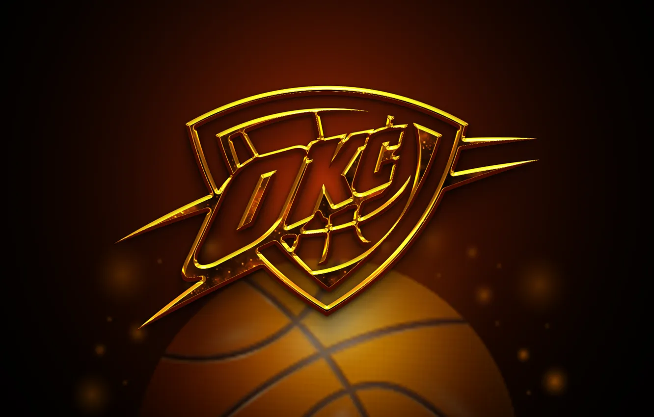 Photo wallpaper logo, basketball, NBA, Thunder, Oklahoma, Oklahoma City Thunder, OKC