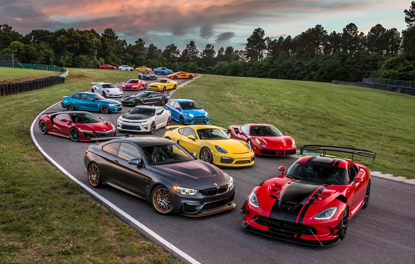 Photo wallpaper McLaren, Jaguar, Mustang, Ford, Lexus, 911, Porsche, Corvette