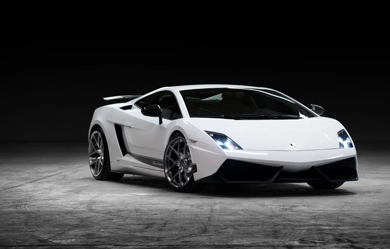 Photo wallpaper white, background, tuning, Lamborghini, supercar, Gallardo, twilight, Vorsteiner