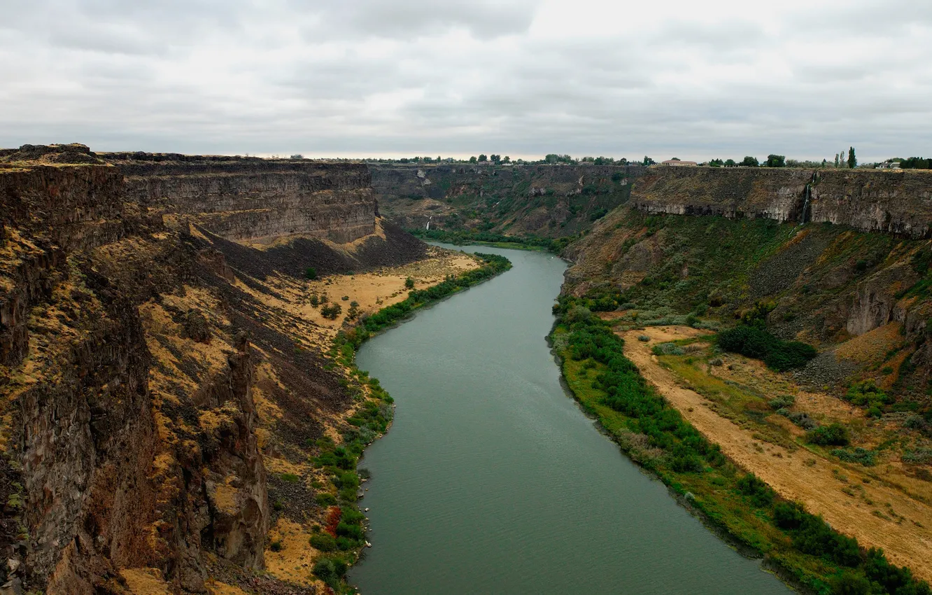 Photo wallpaper river, rocks, canyon