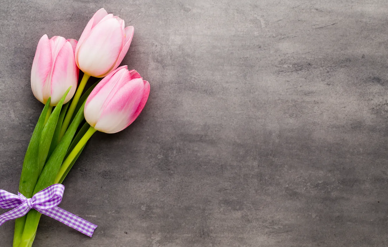 Photo wallpaper flowers, bouquet, tulips, pink, fresh, pink, flowers, beautiful