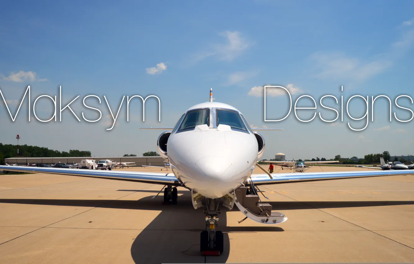 Photo wallpaper aircraft, airplane, plane, aviation, jet, Private Jet, aeroplane, Citation Sovereign