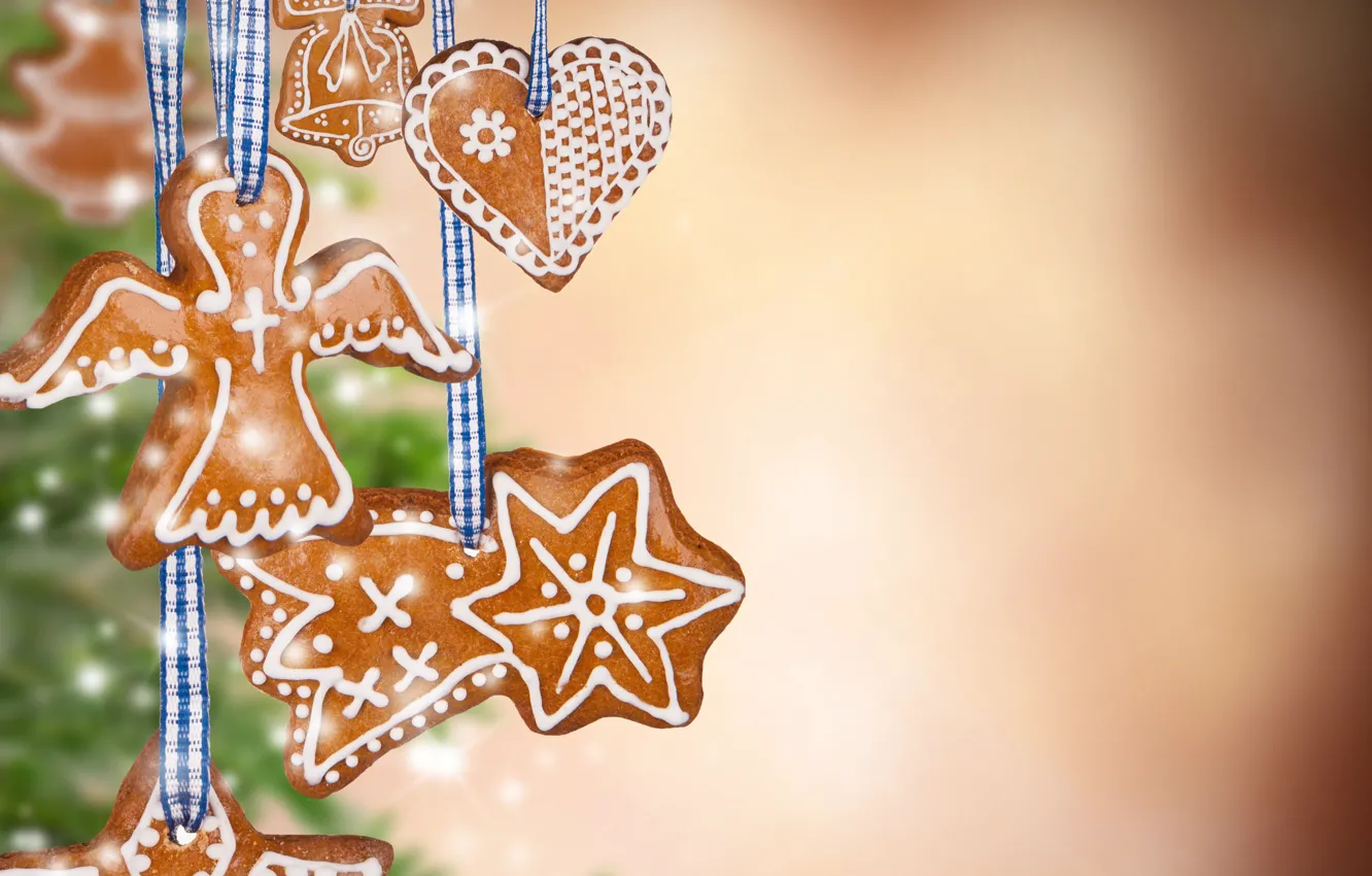 Photo wallpaper holiday, New Year, cookies, Christmas, Christmas, New Year
