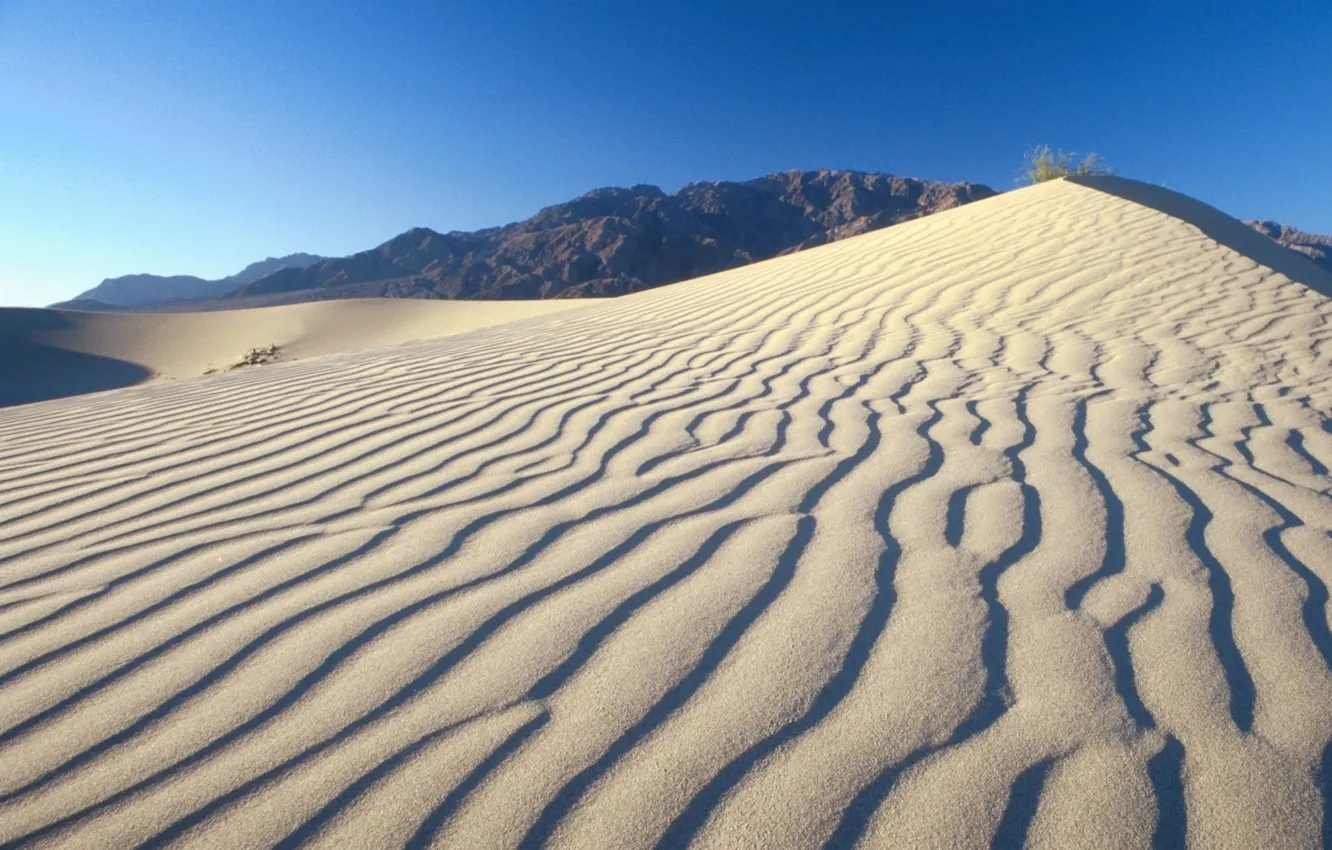Photo wallpaper sand, the sky, landscape, mountains, nature, desert, horizon, sky