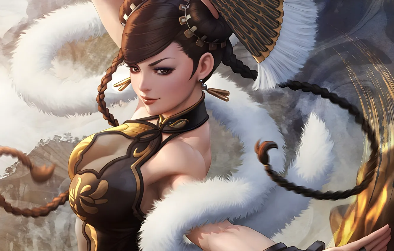 Photo wallpaper girl, game, Street Fighter, Chun li