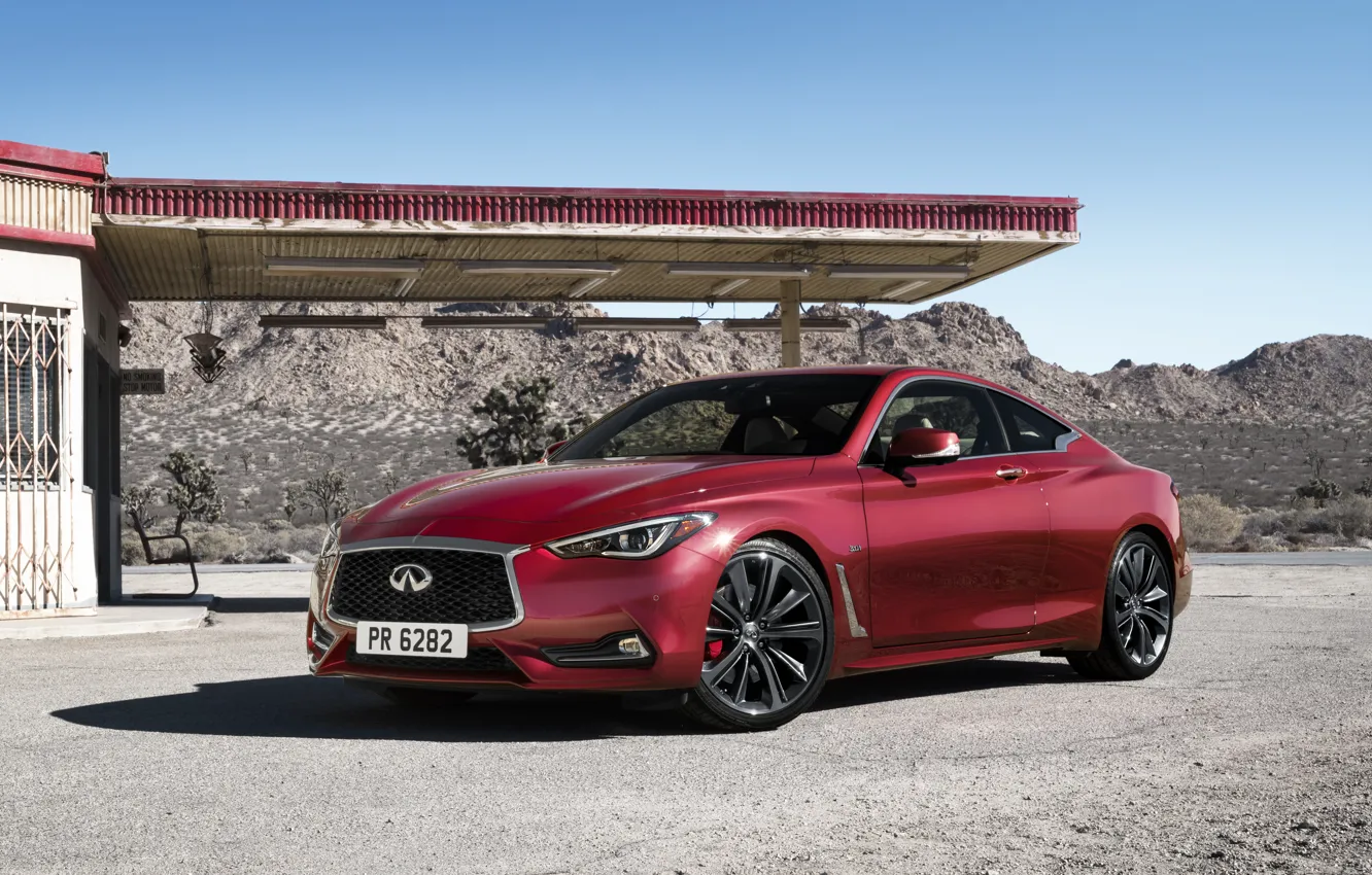 Photo wallpaper Infiniti, red, Q60, 2016