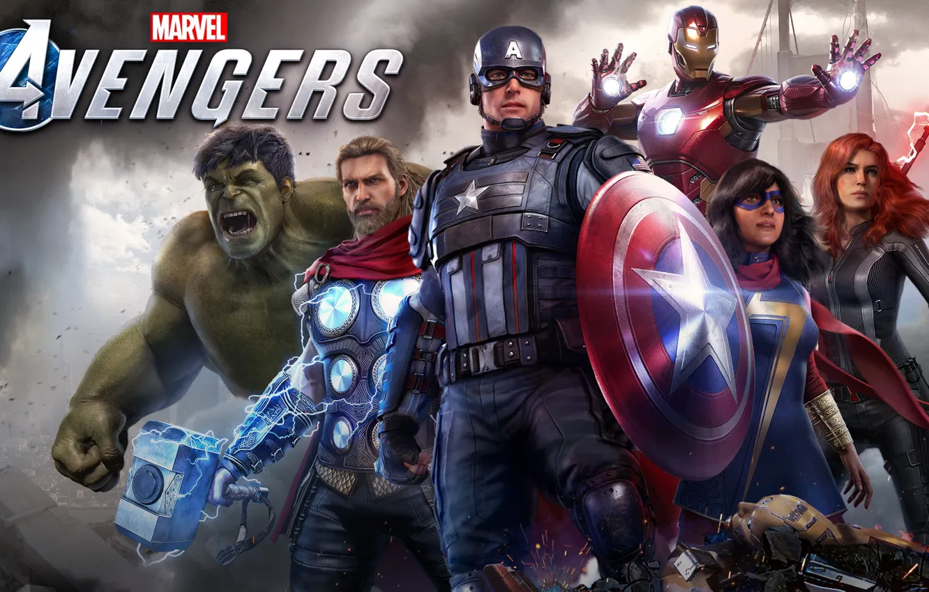 Photo wallpaper heroes, The Avengers, Marvel’s Avengers