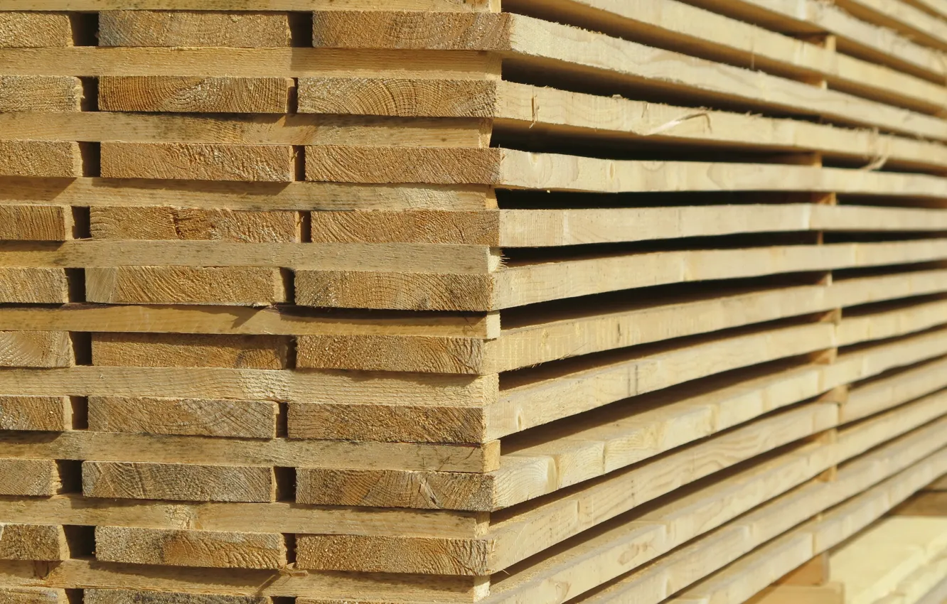 Photo wallpaper timber, lumber, sawmill