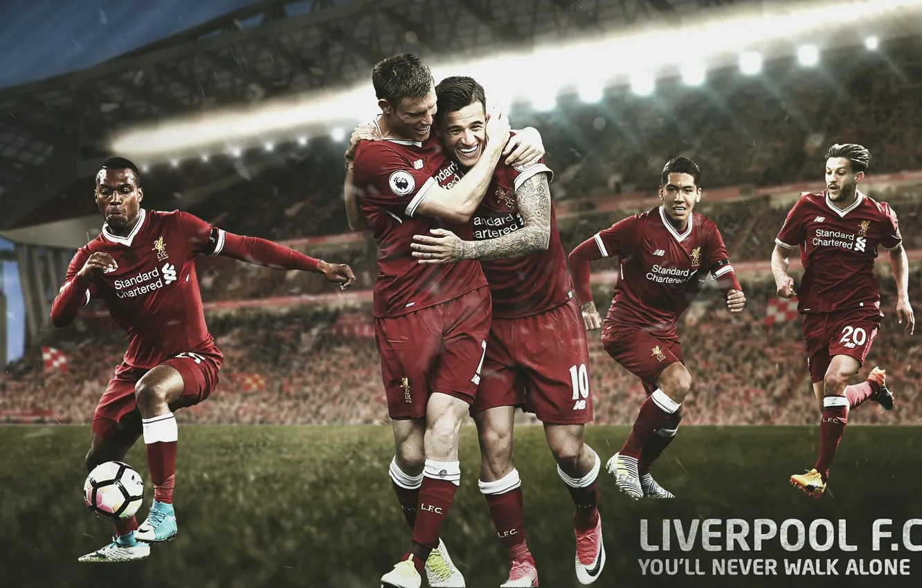 Photo wallpaper wallpaper, stadium, football, Liverpool FC, Anfield Road, Sport, players