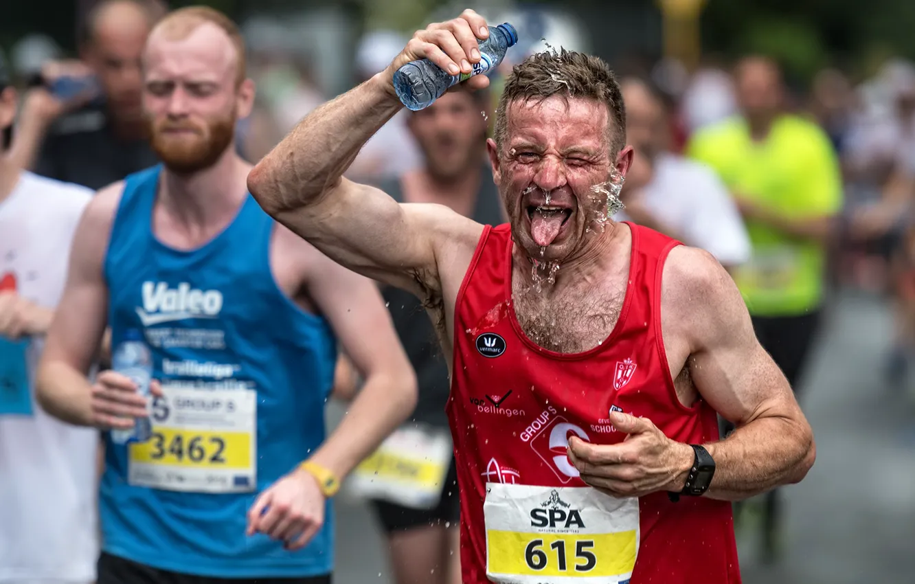 Photo wallpaper sport, running, veteran, marathon