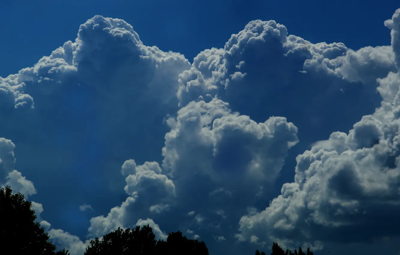 Photo wallpaper dark, storm, sky, cloud