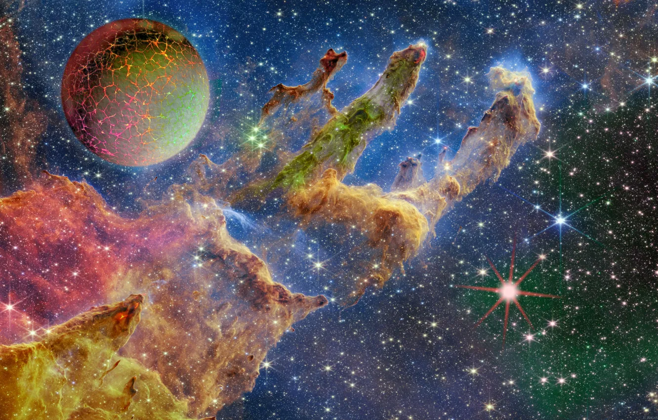 Photo wallpaper space, fantasy, the theme