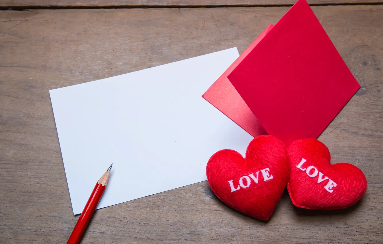 Photo wallpaper holiday, hearts, Valentine's day, postcard