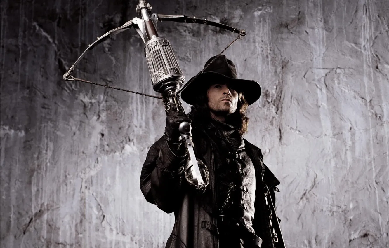 Photo wallpaper hair, hat, actor, male, cloak, Van Helsing, Hugh Jackman, Hugh Jackman