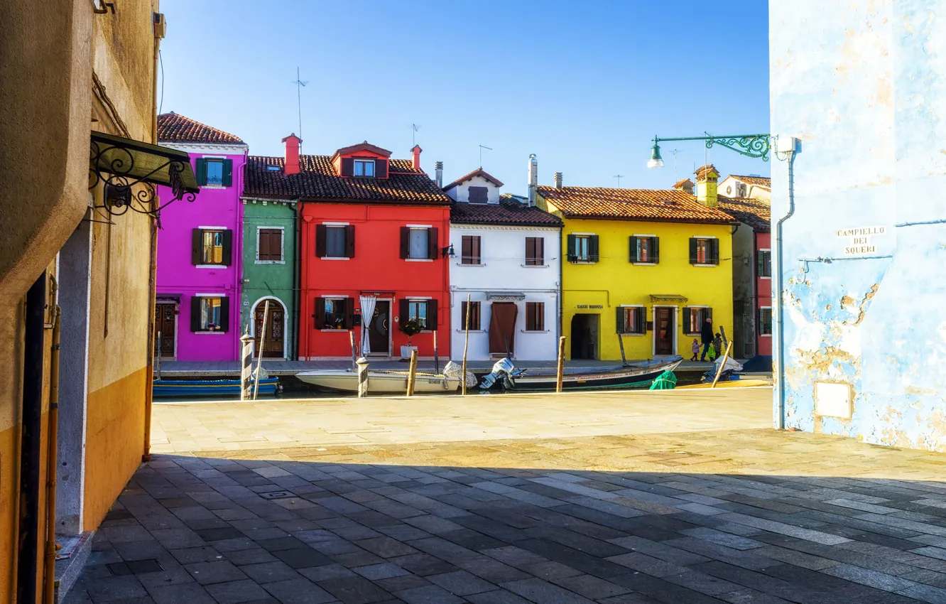 Photo wallpaper paint, home, Italy, Venice, Burano island