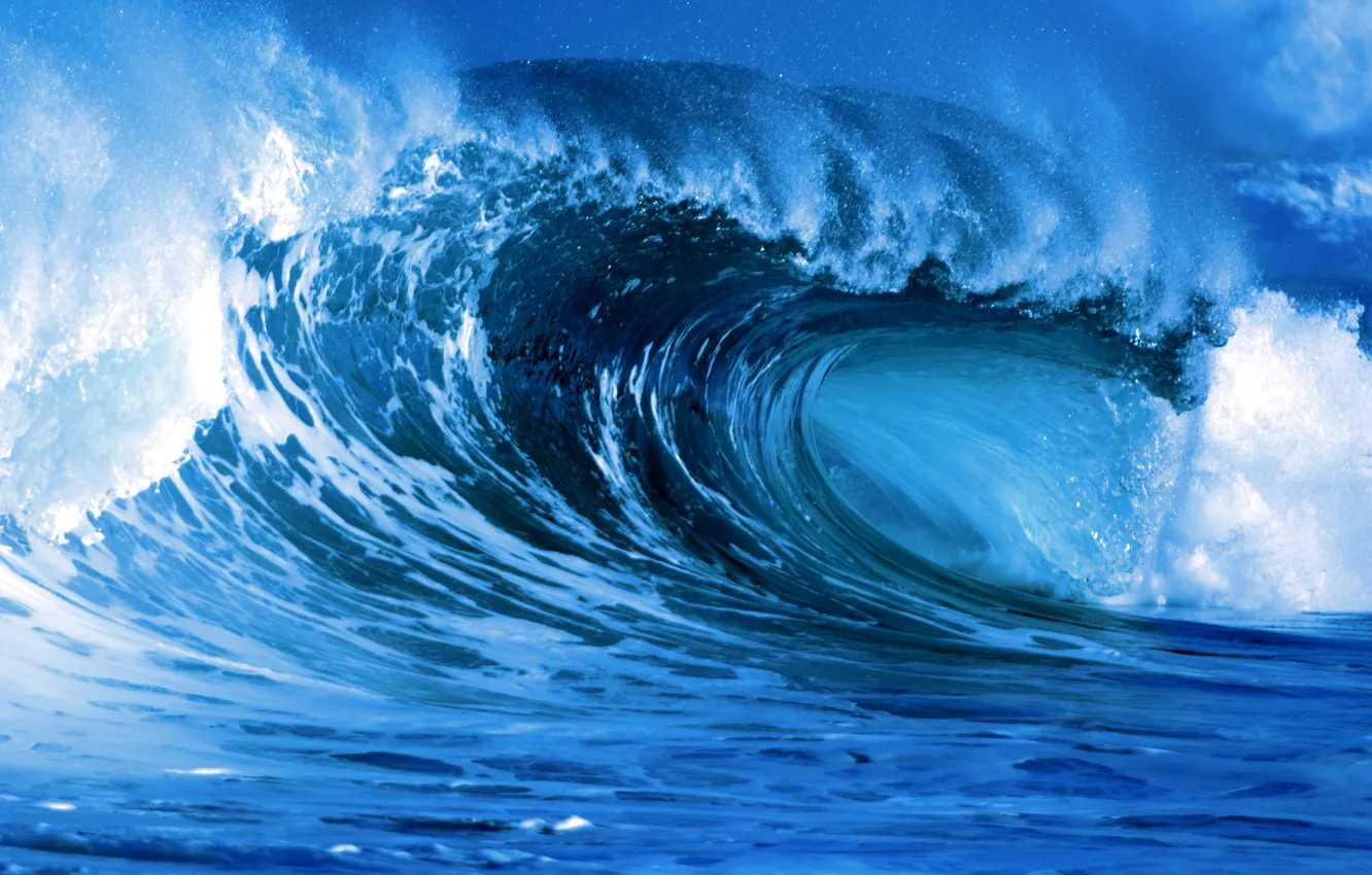 Photo wallpaper sea, foam, wave