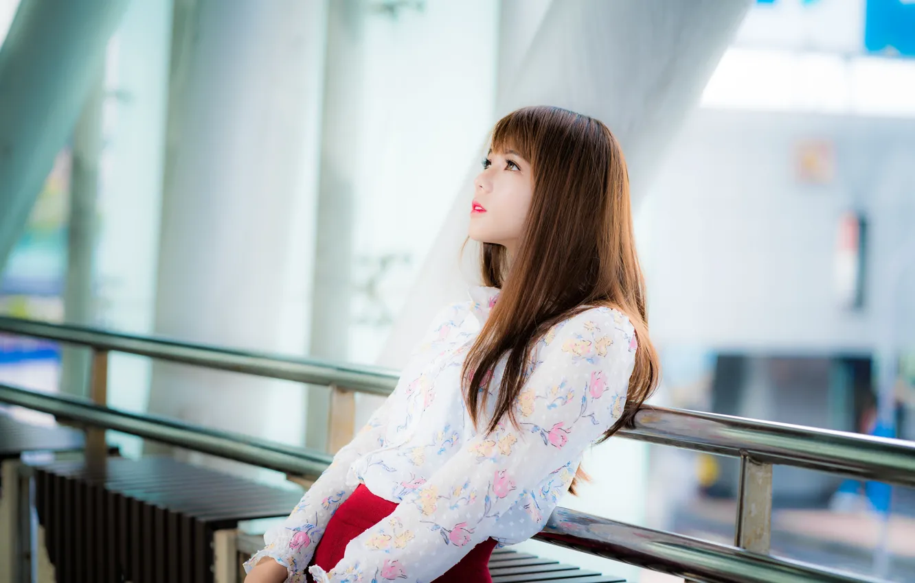 Photo wallpaper girl, Asian, cutie