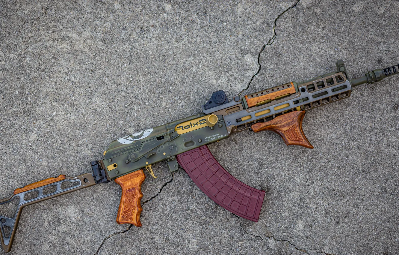 Photo wallpaper weapons, gun, weapon, custom, Kalashnikov, AK 47, assault rifle, assault Rifle