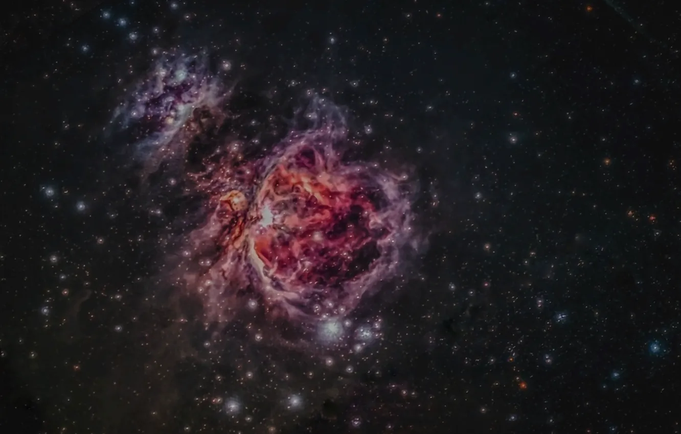 Photo wallpaper Nebula, is, Orion, below, Belt