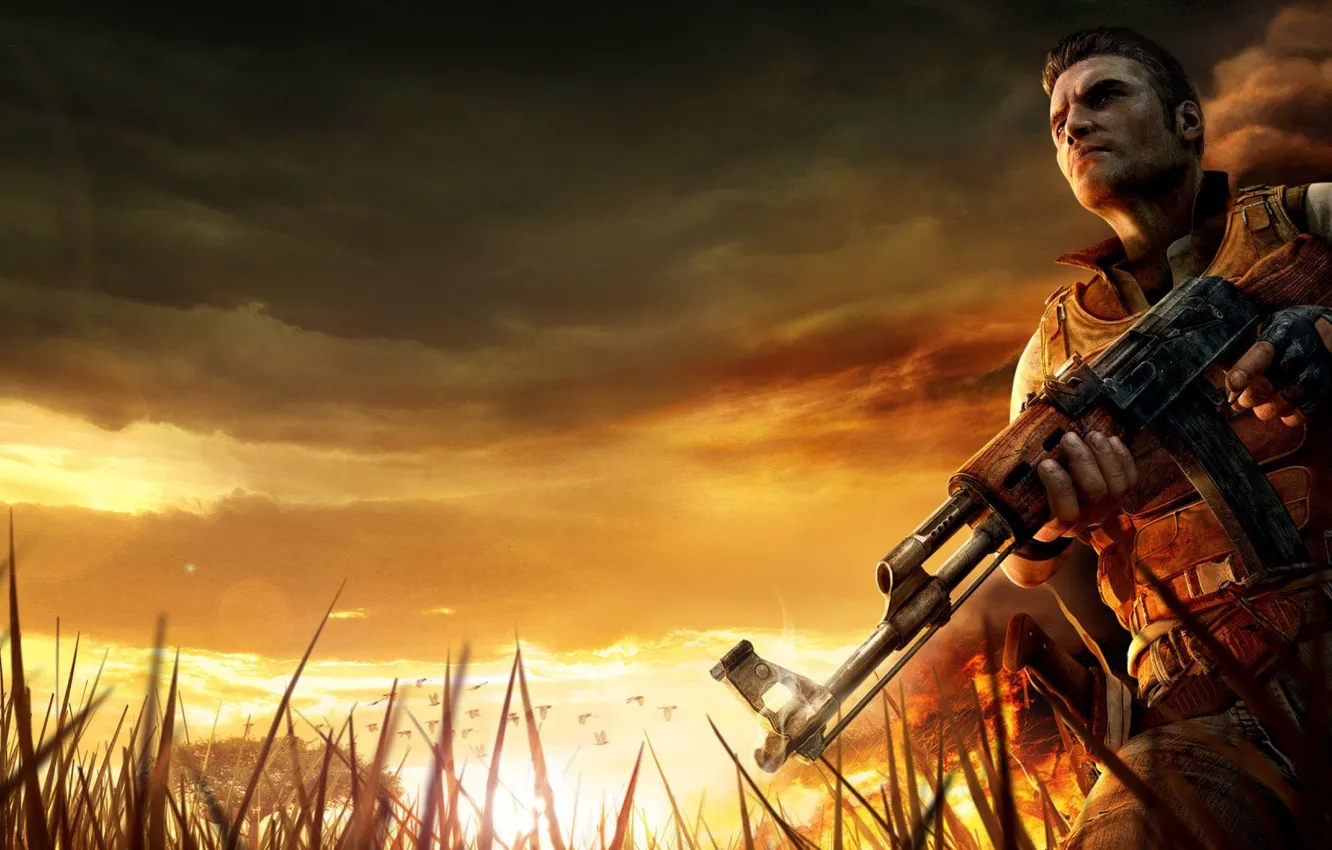 Photo wallpaper machine, Africa, game, Kalashnikov, far cry 2, far cry 2