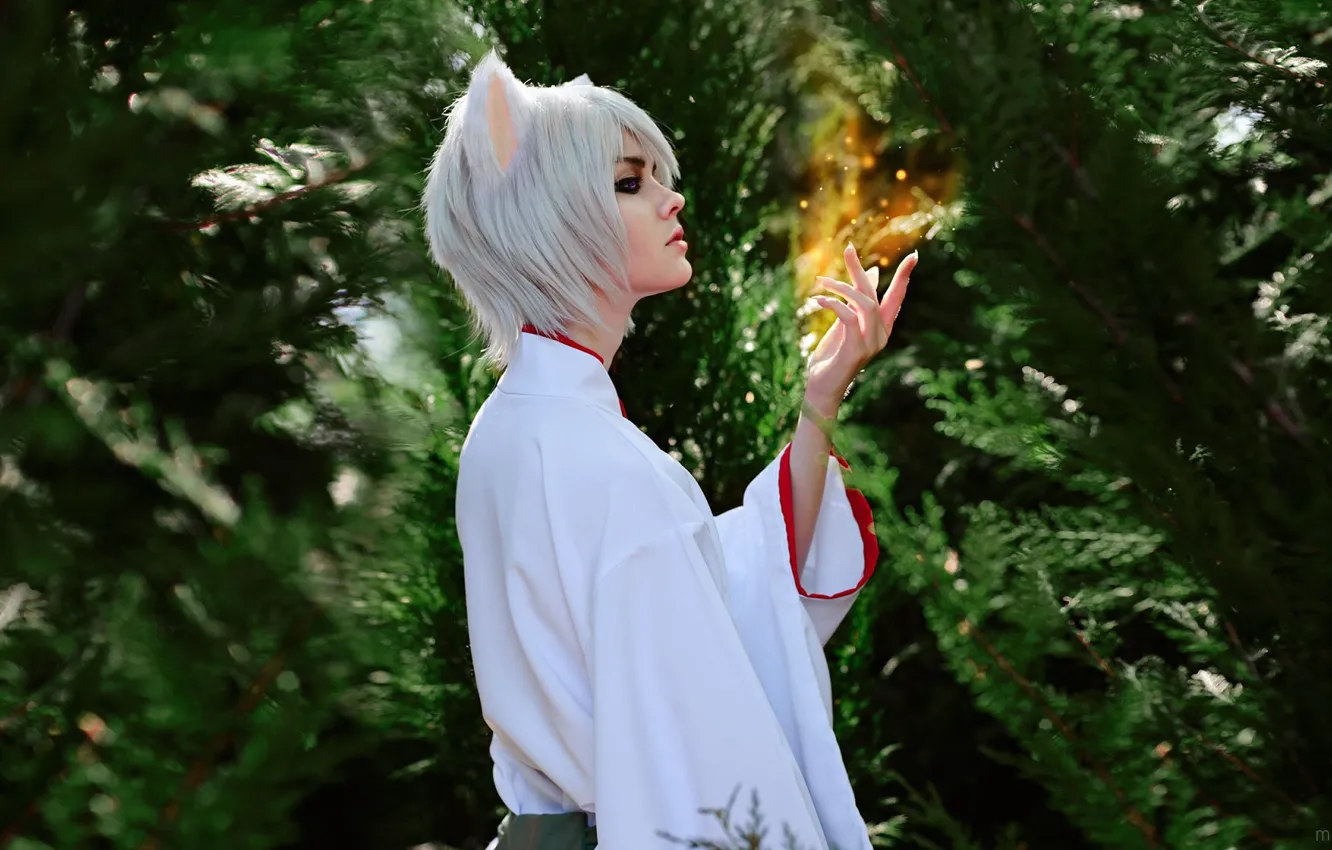 Photo wallpaper forest, cosplay, Kamisaa The Hajimemashita, Very nice God, Tomoya