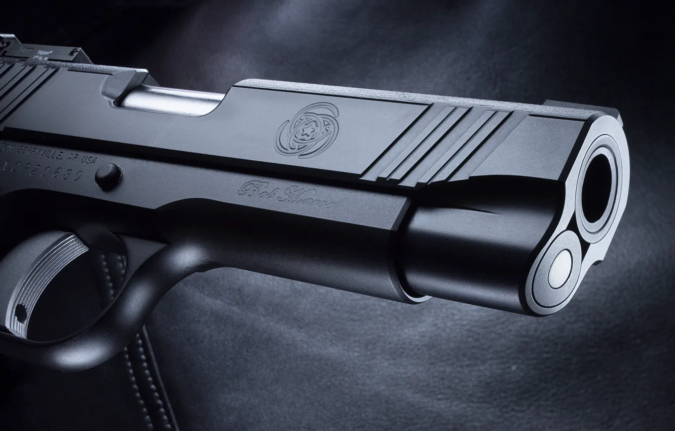 Photo wallpaper custom, M1911, Nighthawk, black pistol