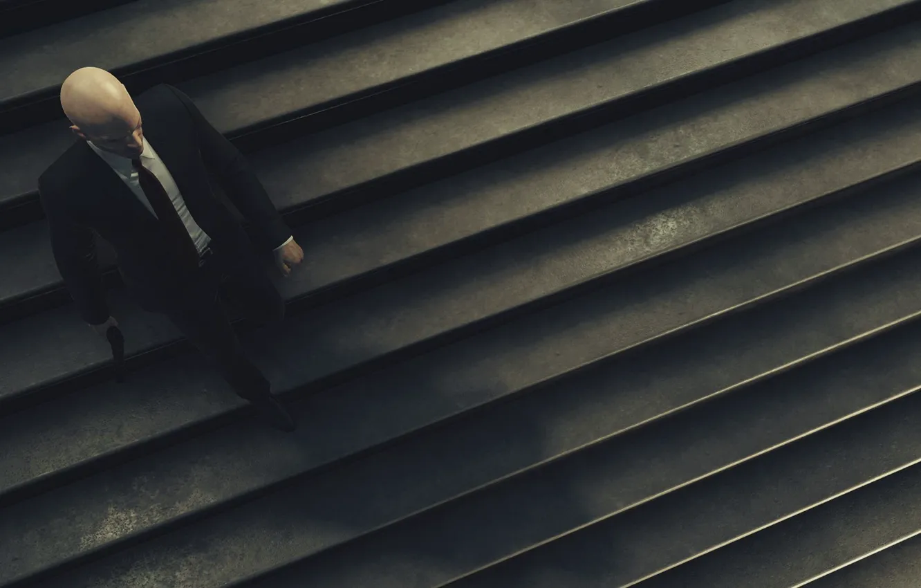 Photo wallpaper gun, ladder, Hitman, killer, killer, Square Enix, Agent 47, Hitman