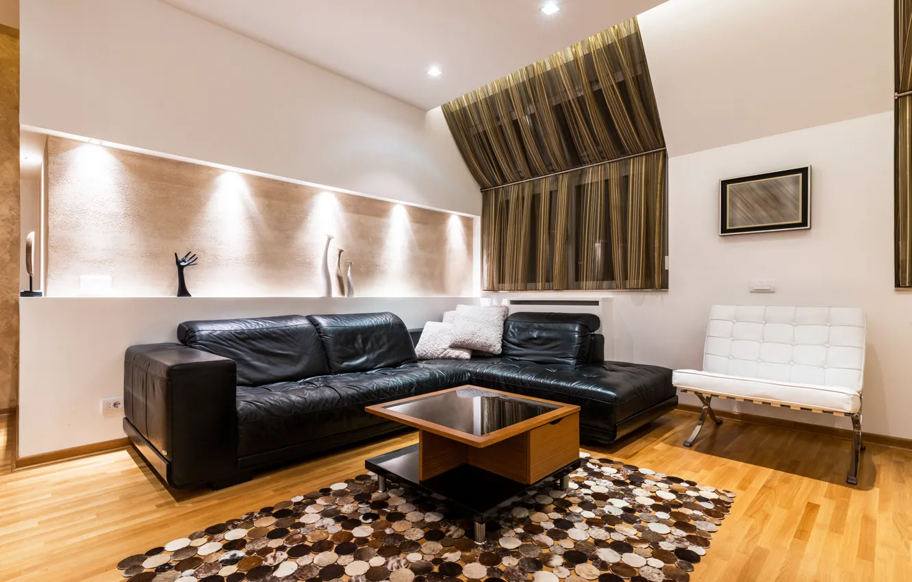 Photo wallpaper sofa, Villa, luxury, design, living room, interior, living