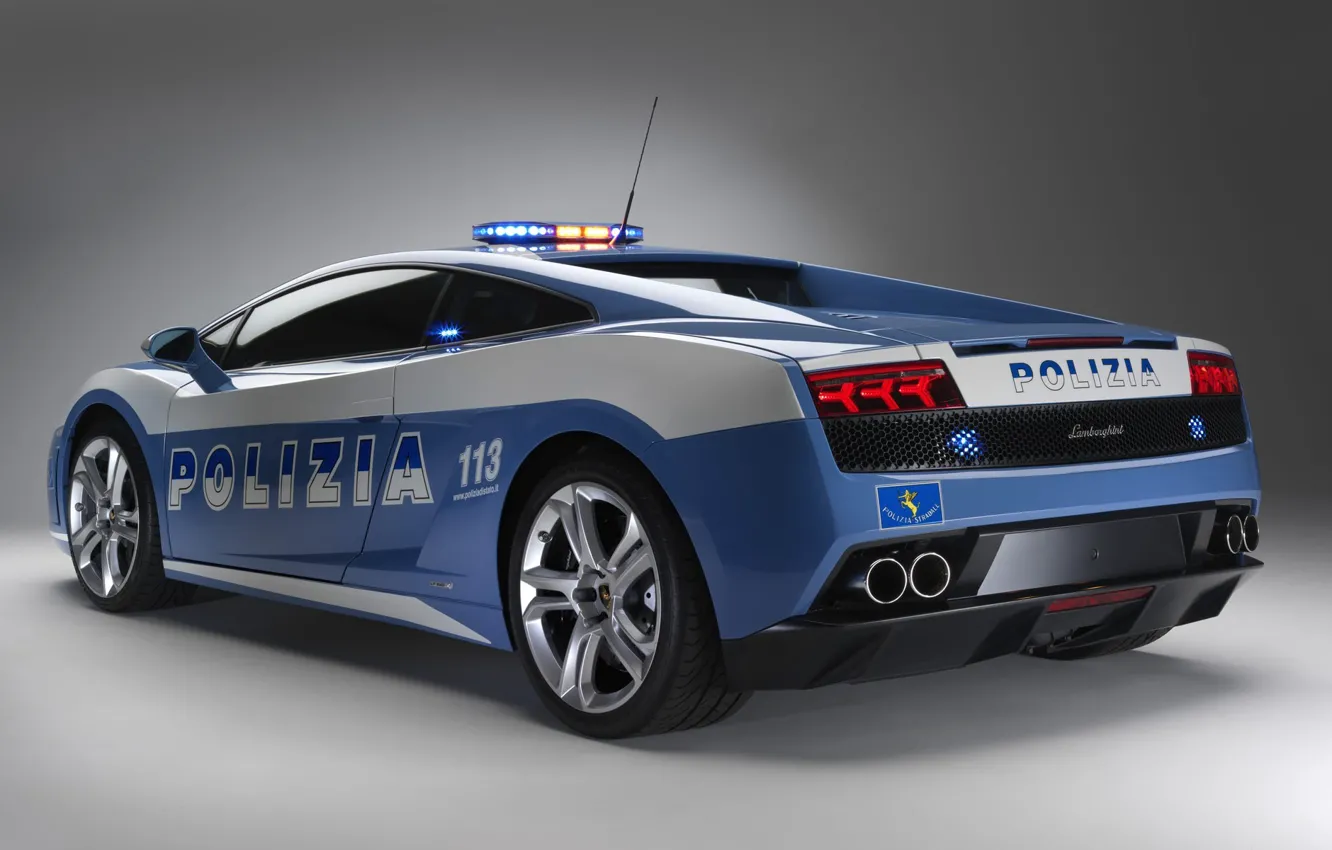 Photo wallpaper police, Lamborghini, gallardo