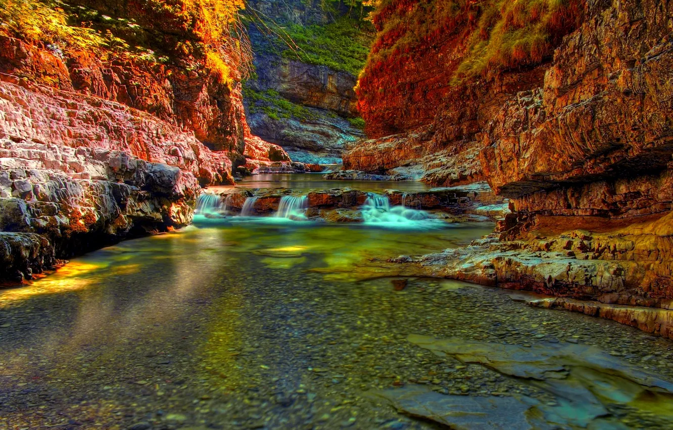 Photo wallpaper river, Austria, Rocky, if