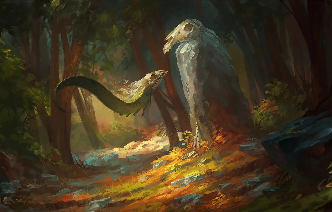 Photo wallpaper sake, forest, tree