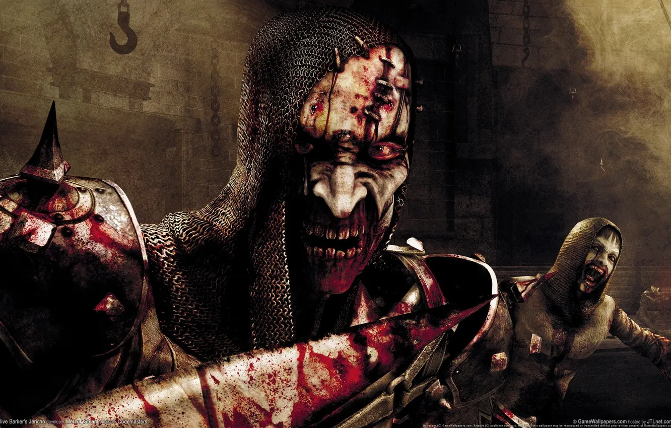 Photo wallpaper blood, zombies, horror, armor, clive barker"s jericho