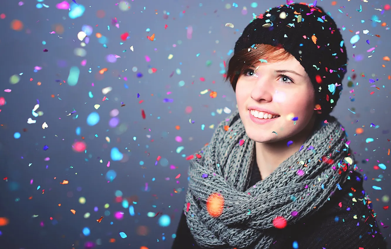 Photo wallpaper girl, smile, mood